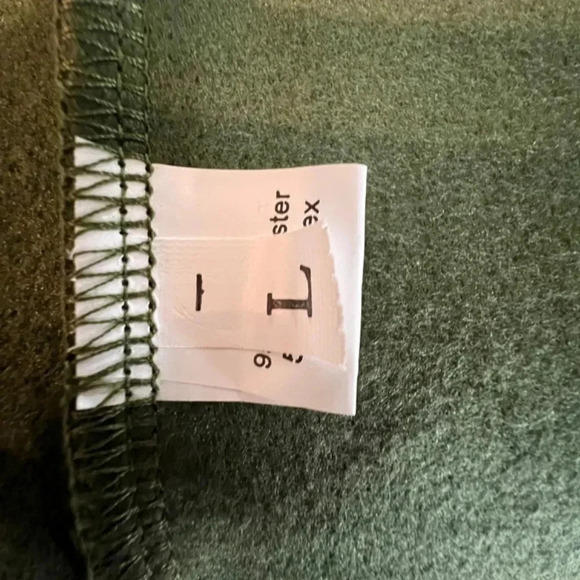 Oversized Long Flannel Blazer Olive Light - Picture 3 of 6